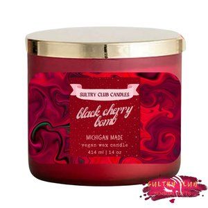 Black Cherry Bomb 3 Wick Candle!